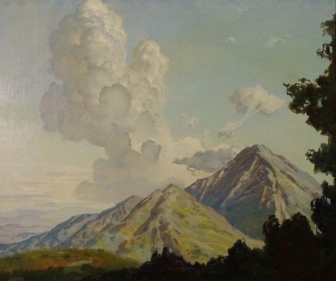 Ralph Brownell McGrew Distant Thunderclouds 23x29 Oil on Canvas