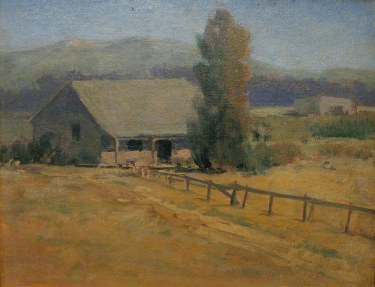Unknown Artist circa 1920's New Mexico Homestead 14x18 Oil on Board