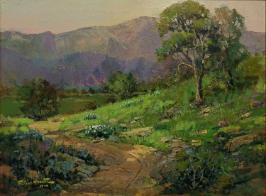 Felice Hrovat Afternoon Stroll 18x24 Oil on Canvas