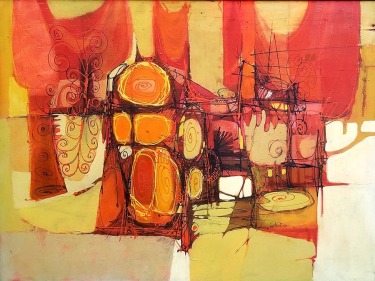 Constantino-Psychedelic-Abstract-Circa-1966-30x40-Oil-on-Canvas