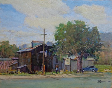 Felice Hrovat Central California Winery 11x14 Oil on Board
