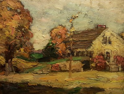 Mary Maude Mason Homestead 8x10 oil on board