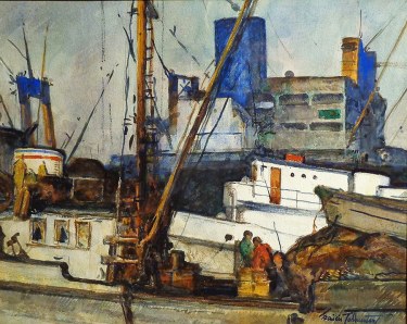 Francis Todhunter Fish and Freight 12x15 Watercolor