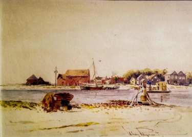 Wrae Physioc Carolina Harbor 5x7 watercolor 125.00