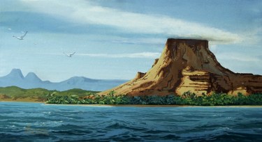 Joseph Holbrook Patricia Island 12x20 Mixed Media