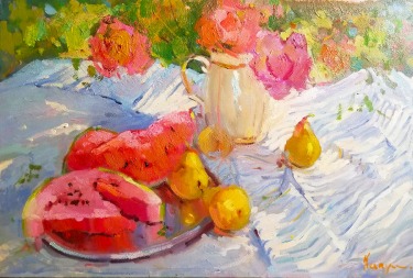 Kanya-Bugreyev-Have-a-Slice-20x30-oil-on-canvas-Contemporary-675