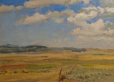 Ian McKibben White, Big Sky Montana, 8x11 Oil on Board