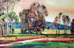 Eugene-Frandzen-1893-1971-Eucalyptus-Stand-11x17-gouache-on-paper-595