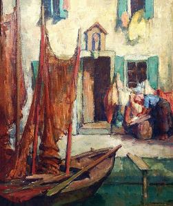 Mischka-Askenazy-1888-1961-Wash-Day-24x18-oil-on-canvas-2450