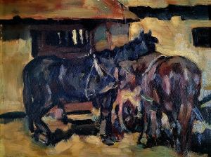 Willian-Bartko-1905-1985-Plough-Horses-11x15-oil-on-board-350