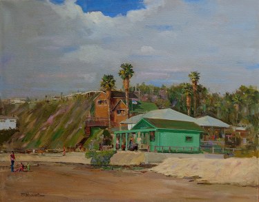 Felice Hrovat Artist Shack at Crystal Cove 24x30 Oil on Canvas