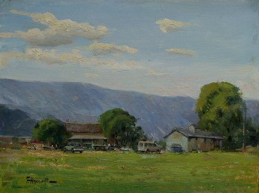 Felice Hrovat California Homestead 9x12 Oil on Canvas