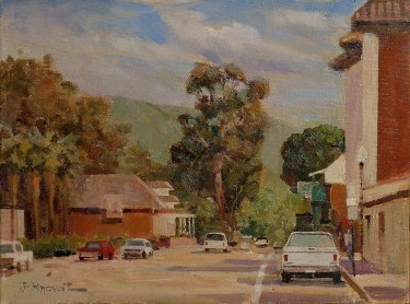 Felice Hrovat Downtown Capistrano 16x20 Oil on Canvas