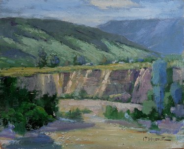 Felice Hrovat Dry Riverbed 9x12 Oil on Board