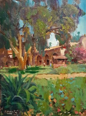 Felice Hrovat Mission Gardens 9x12 Oil on Canvas