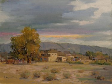 Felice Hrovat New Mexico Pueblo 12x16 Oil on Canvas