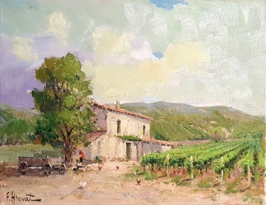 Felice Hrovat The Old Vineyard 11x14 Oil on Canvas