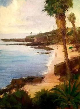 Felice Hrovat North Laguna 16 x12 Oil on Board