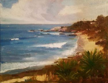 Felice Hrovat Scenic North Laguna 12x16 Oil on Board