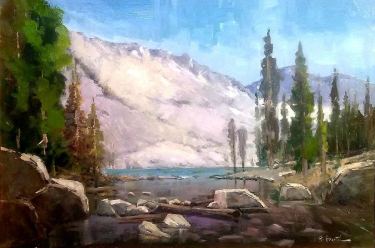 Felice Hrovat Sierra Lake 16x24 Oil on Board