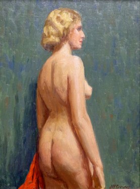 J. Mason Reeves  Nude in Profile  14x10 oil on canvas board