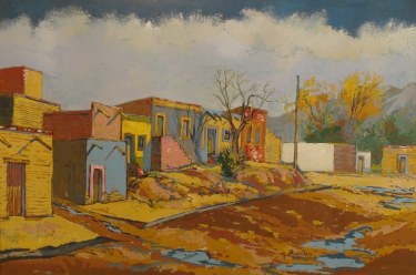 Barnard Colorful Adobes 20x30 Mixed Media