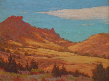 Carl D Hegner Golden California Hills 12x16 Oil on Board