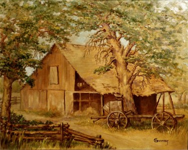 Edith Quimby, Old Barn Dresser Ranch in Miramonte, 16x20 Oil on Board