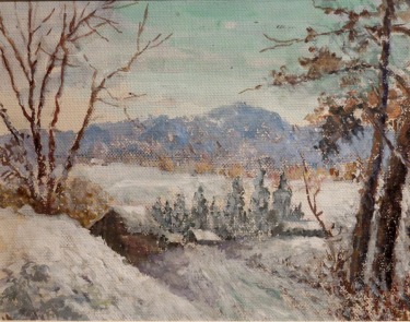 Henry H Smithers New England Winter 7x9 Gouache