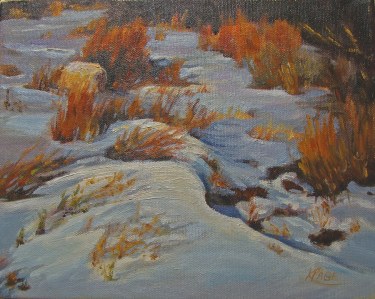 Kendra Page Early Snow 8x10 Oil on Canvas