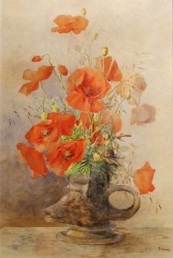 R G Tay California Poppies 20x13 Watercolor