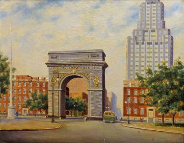 0 Alexander Nelke Columbus Circle 16x20 oil on canvas