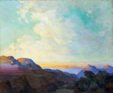 Alfred James Dewey Valley Sunset 40x48 oil on board