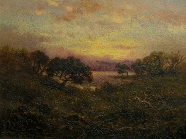 Annie Harmon Sunset 10x13.5 Oil on Board