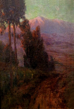 Benjamin Brown Sunset on Mt Baldy 17x12 oil on canvas