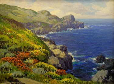 Carl Sammons Wildflowers Carmel Coast 12x16 Oil on Canvas