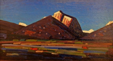 Conrad Buff Mt Morris 18x28 Oil on Board