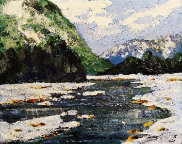 Dean Close Winter Cold 8x10 Oil on Board