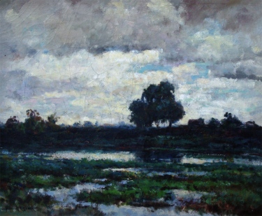 Dedrick Stuber Storm Clouds 20x24 Oil on Canvas