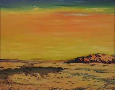 Elisabeth Schlussner Desert Wastelands 16x20 Oil on Canvas