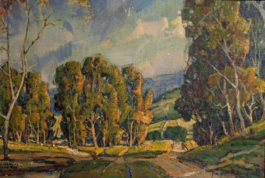 Eugene Frandzen California Rolling Hills 13x19 Oil on Canvas