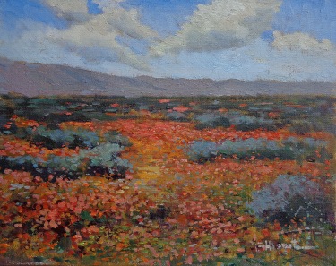 Felice Hrovat California Poppies-Antelope Valley 11x14 Oil on Canvas