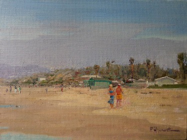 Felice Hrovat Crystal Cove Stroll 9x12 oil on board