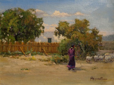 Felice Hrovat New Mexico Homstead 9x12 Oil on Canvas