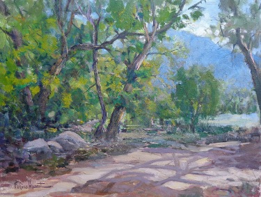 Felice Hrovat Santa Anita Canyon Path 18x24 oil on canvas