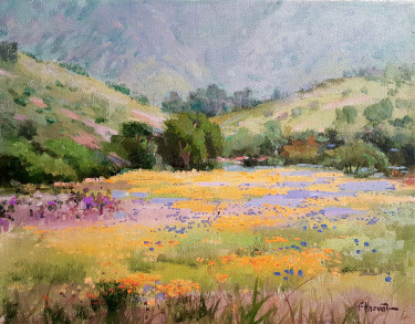 Felice Hrovat Spring Wildflowers 11x14 Oil on Canvas