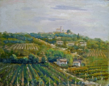 Felice Hrovat Wine Country 11x14 Oil on Canvas