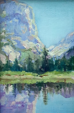 Frederick Carl Smith  Yosemite Floor 9 1/2 x 6 1/2 oil on board