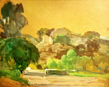 Frederick W. Becker Spahn Ranch Chatsworth 8x10 Oil on Board