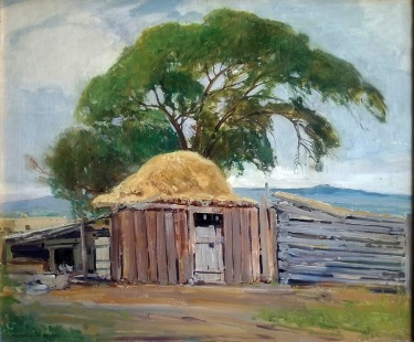 Frederick-W-Becker-Taos-Ranch-Taipa-1930-25x30-Oil-on-Canvas-1295